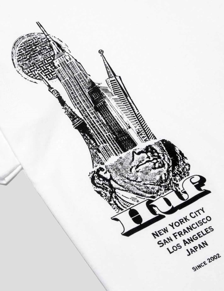 T-shirt HUF skyscrapers tee white